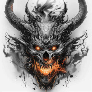 dark-entity – tattoo design ideas free ai generated – realism-real-shadows – for-spine – Gallery: demons-inkby-ai