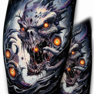 dark-spirit – tattoo design ideas free ai generated – realism-form-fidelity – for-chest – Gallery: demons-inkby-ai