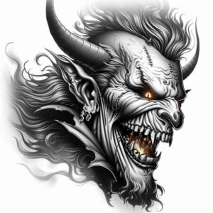 dark-spirit – tattoo design ideas free ai generated – realism-skin-illusion – for-ankle – Gallery: demons-inkby-ai