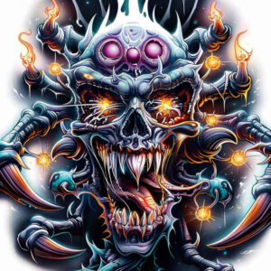 demon-emissary – tattoo design ideas free ai generated – realism-seamless-blend – for-upper-shoulder – Gallery: demons-inkby-ai