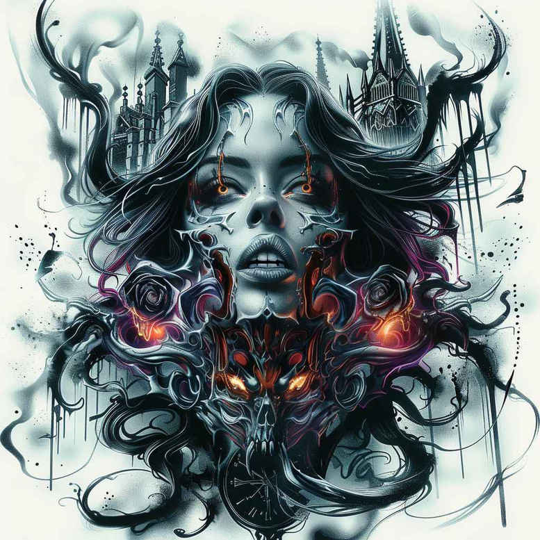 demon-figure – tattoo design ideas free ai generated – ghastly – for-wrist – Gallery: demons-inkby-ai