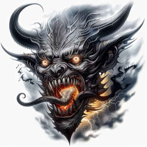 demon-from-hell – tattoo design ideas free ai generated – abyss – for-shoulder – Gallery: demons-inkby-ai