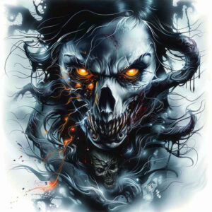 demon-herald – tattoo design ideas free ai generated – realism-natural-finish – for-scapula – Gallery: demons-inkby-ai