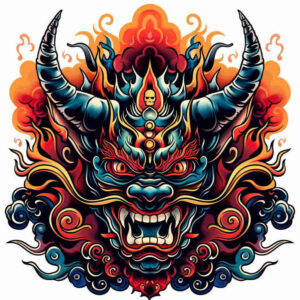 demon – tattoo design ideas free ai generated – agony – for-foot – Gallery: demons-inkby-ai