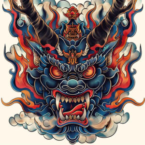demon-lord – tattoo design ideas free ai generated – realism-perfect-proportions – for-temple – Gallery: demons-inkby-ai