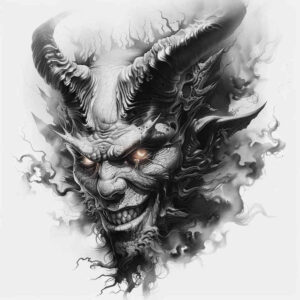 demon-monster – tattoo design ideas free ai generated – realism-visual-accuracy – for-back – Gallery: demons-inkby-ai