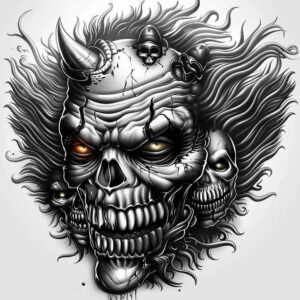 demon-of-evil – tattoo design ideas free ai generated – faded-memory – for-palm – Gallery: demons-inkby-ai