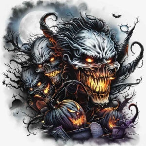 demon-of-power – tattoo design ideas free ai generated – haunted-house – for-spine – Gallery: demons-inkby-ai