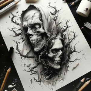 demon-symbol – tattoo design ideas free ai generated – moody – for-upper-thigh – Gallery: demons-inkby-ai