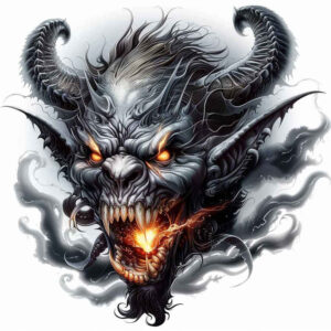demon-with-claws – tattoo design ideas free ai generated – spooky – for-hip – Gallery: demons-inkby-ai