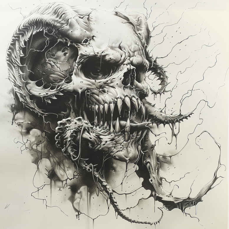 demon-with-fangs – tattoo design ideas free ai generated – unholy – for-side – Gallery: demons-inkby-ai