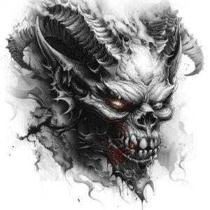demon-with-tail – tattoo design ideas free ai generated – bleeding – for-spine – Gallery: demons-inkby-ai
