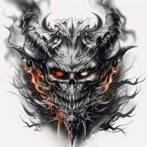 demonic-entity – tattoo design ideas free ai generated – decaying – for-abdomen – Gallery: demons-inkby-ai