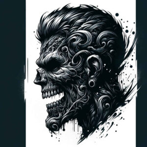 demonic-eyes – tattoo design ideas free ai generated – invisible-entity – for-collarbone – Gallery: demons-inkby-ai
