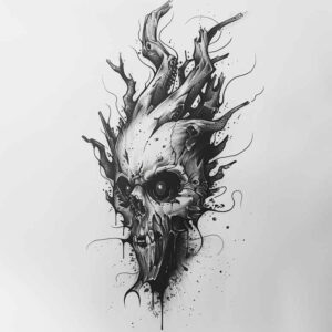 demonic-figure – tattoo design ideas free ai generated – realism-high-fidelity – for-inner-arm – Gallery: demons-inkby-ai