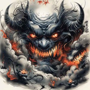 demonic-force – tattoo design ideas free ai generated – realism-photographic-quality – for-hip – Gallery: demons-inkby-ai