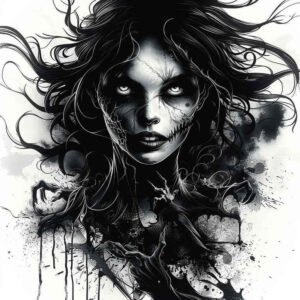 demonic-pattern – tattoo design ideas free ai generated – macabre – for-chest – Gallery: demons-inkby-ai