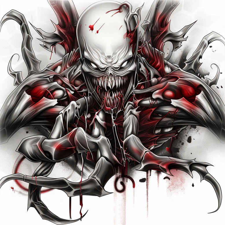 demonic-pattern – tattoo design ideas free ai generated – midnight – for-abdomen – Gallery: demons-inkby-ai
