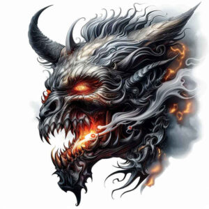 demonic-pattern – tattoo design ideas free ai generated – spectral – for-back-shoulder – Gallery: demons-inkby-ai