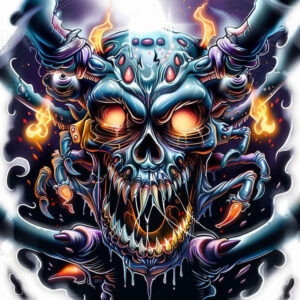 demonic-phenomenon – tattoo design ideas free ai generated – gothic – for-behind-ear – Gallery: demons-inkby-ai