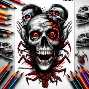 demonic-phenomenon – tattoo design ideas free ai generated – spooky – for-thigh – Gallery: demons-inkby-ai