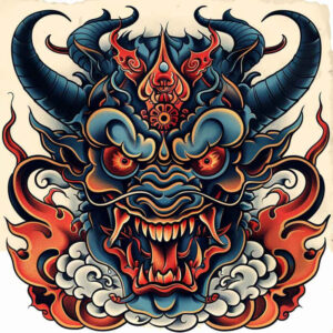 demonic-ritual – tattoo design ideas free ai generated – blackwork – for-arm – Gallery: demons-inkby-ai