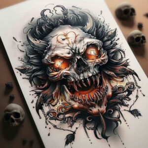 demonic-spirit – tattoo design ideas free ai generated – witchcraft – for-temple – Gallery: demons-inkby-ai