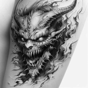 demonology – tattoo design ideas free ai generated – mask – for-heel – Gallery: demons-inkby-ai