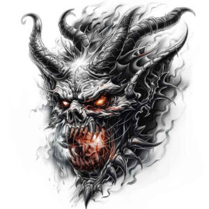 demonology – tattoo design ideas free ai generated – ominous – for-chest – Gallery: demons-inkby-ai