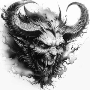 demons – tattoo design ideas free ai generated – neotraditional-vivid-detail – for-lower-arm – Gallery: demons-inkby-ai