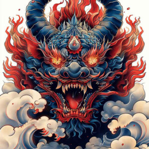 devil-demon – tattoo design ideas free ai generated – neotraditional-gradient-fills – for-upper-shoulder – Gallery: demons-inkby-ai
