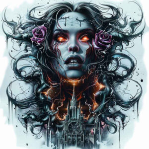 evil-demon – tattoo design ideas free ai generated – neotraditional-saturated-hues – for-upper-chest – Gallery: demons-inkby-ai