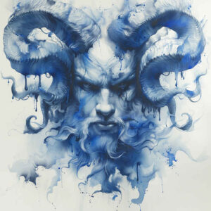 fighting-demon – tattoo design ideas free ai generated – ghostly – for-collarbone – Gallery: demons-inkby-ai