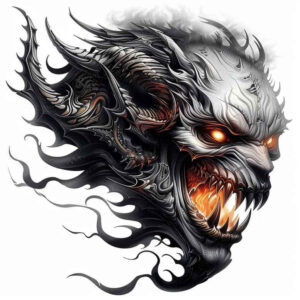 hellish-demon – tattoo design ideas free ai generated – void – for-spine – Gallery: demons-inkby-ai