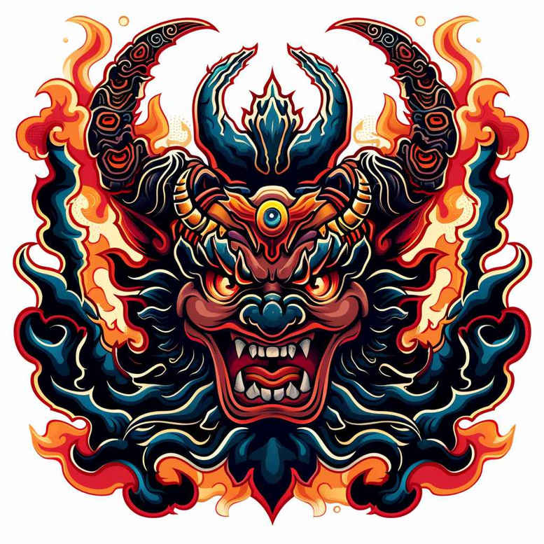 hellish-guardian – tattoo design ideas free ai generated – sinister – for-foot – Gallery: demons-inkby-ai
