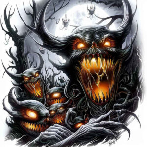 hellish-guardian – tattoo design ideas free ai generated – wraith – for-back-of-neck – Gallery: demons-inkby-ai
