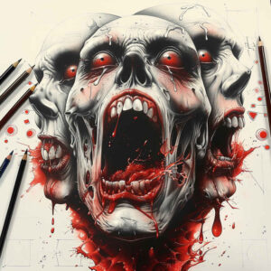 hellspawn-figure – tattoo design ideas free ai generated – spine-chilling – for-shoulder – Gallery: demons-inkby-ai