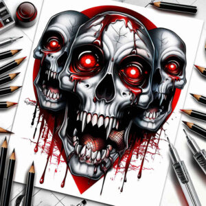 mystery-demon – tattoo design ideas free ai generated – poison – for-neck – Gallery: demons-inkby-ai