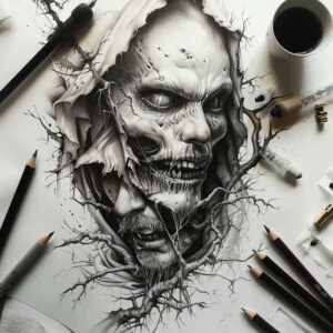 mystical-demon – tattoo design ideas free ai generated – realism-emotional-realism – for-lower-arm – Gallery: demons-inkby-ai