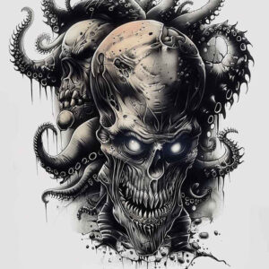 powerful-demon – tattoo design ideas free ai generated – freaky – for-upper-shoulder – Gallery: demons-inkby-ai