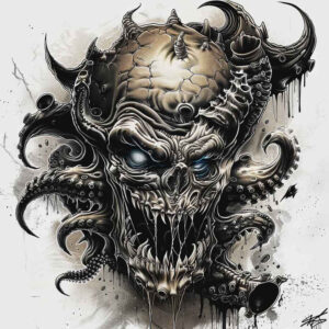 shadow-demon – tattoo design ideas free ai generated – neotraditional-rich-shading – for-foot – Gallery: demons-inkby-ai