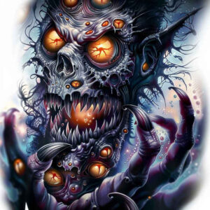 sinister-demon – tattoo design ideas free ai generated – night-terror – for-stomach – Gallery: demons-inkby-ai