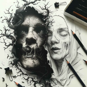 demons tattoo design ideas displaced objects clawed embodying endurance