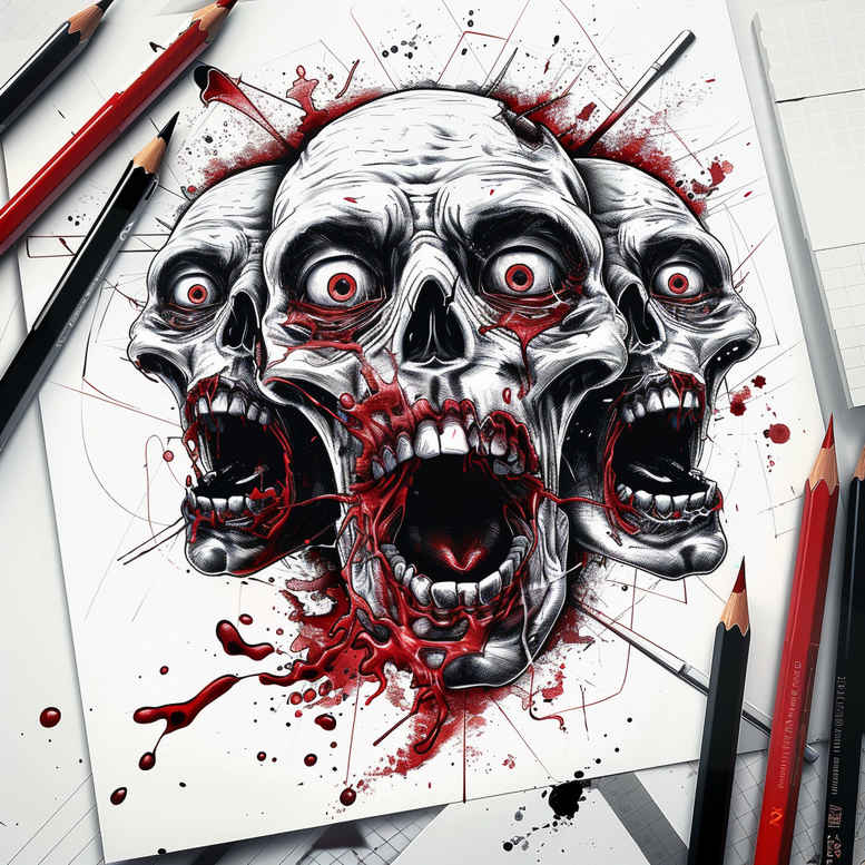 demons tattoo design ideas Realism realistic dimension dark aura for calf