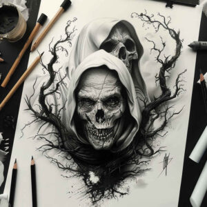 demons tattoo design ideas Surrealism phantom demonic wings symbol of strength