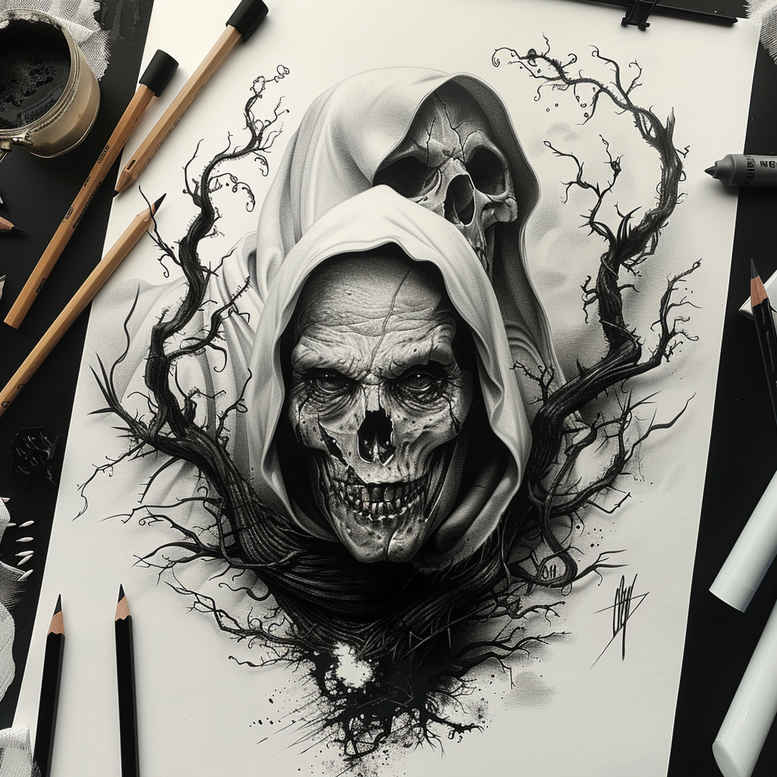 demons tattoo design ideas Surrealism phantom demonic wings symbol of strength