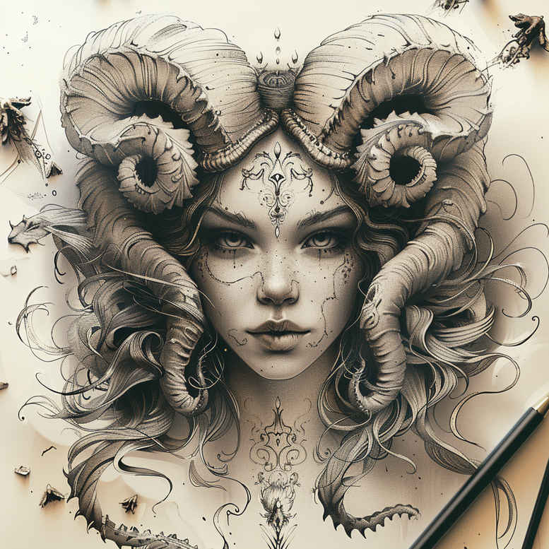 demons tattoo design ideas bright color detailed shading for side