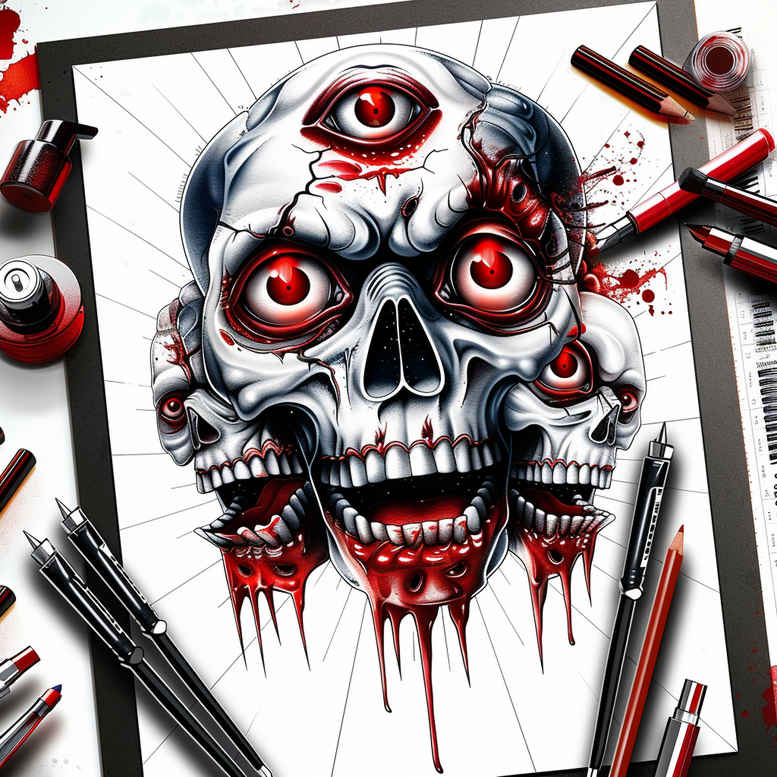 demons tattoo design ideas Neotraditional dynamic color detailed textures represents endurance