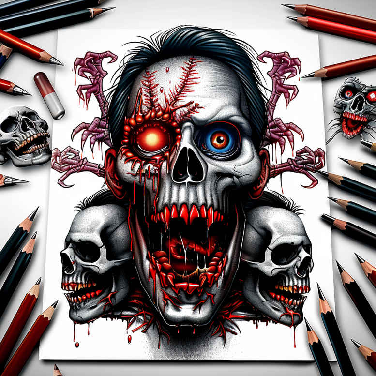 demons tattoo design ideas Surrealism hallucinogenic fear for fingers