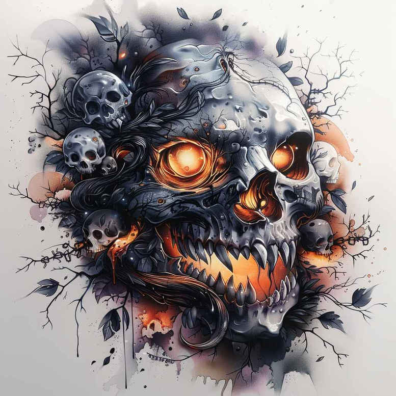 demons tattoo design ideas Realism soft highlights fierce embodying courage